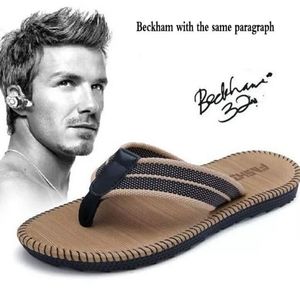 Black and Brown flip flops. 10-11